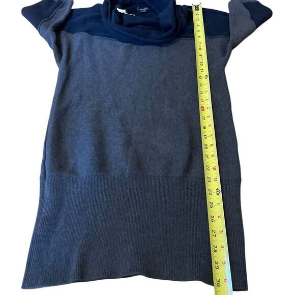 Nautica Sweater Dress Two Tone Navy Grey Cowl Neck Womens Medium NWT - Picture 6 of 7